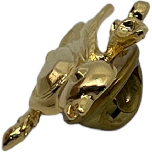 JJI Gold-Tone Bird Pin Brooch - Vintage Small Songbird Design - Picture 3 of 6